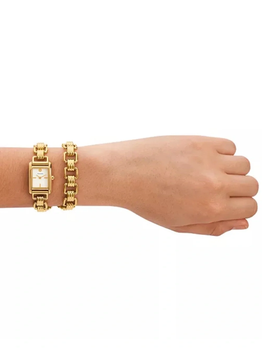 Tory Burch Women's The Eleanor 3-in-1 Gold-Tone Stainless Steel Bracelet Watch